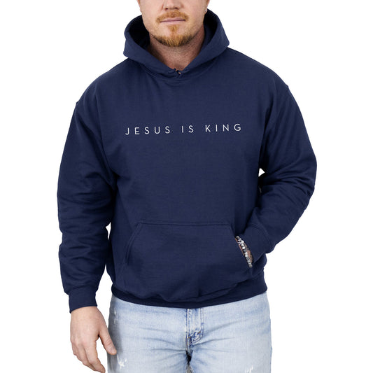Jesus Is King, Minimalist, Religious, Faith, Gospel, Christian Hoodie, Hooded Sweatshirt