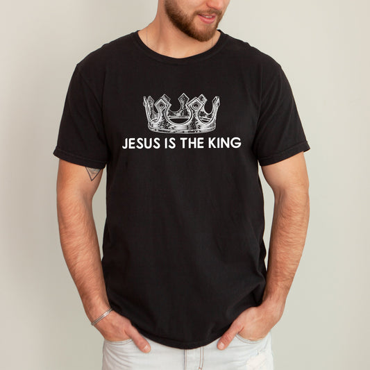 Jesus Is The King, Crown, Religious, Christian, Faith, Gospel Tshirt Comfort Colors T-Shirt