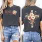 Jesus Is The Light, Floral Cross, Christian, Jesus, Gospel, Faith, Saved Tshirt Comfort Colors T-Shirt