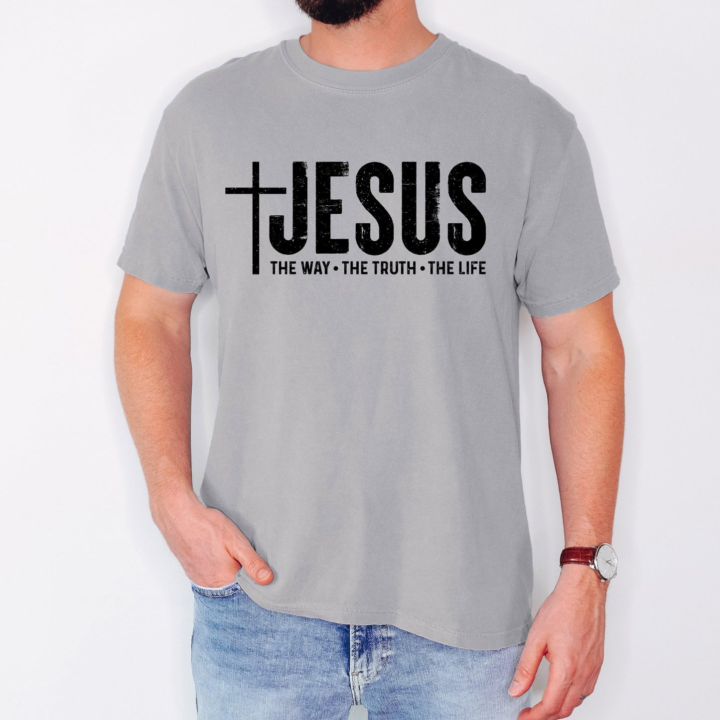 Jesus, The Way, The Truth, The Life, Christian, Religious, Faith, Gospel Tshirt Comfort Colors T-Shirt