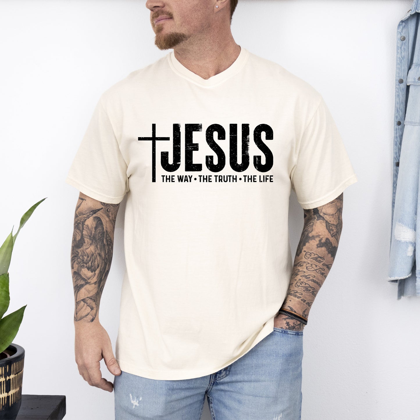 Jesus, The Way, The Truth, The Life, Christian, Religious, Faith, Gospel Tshirt Comfort Colors T-Shirt