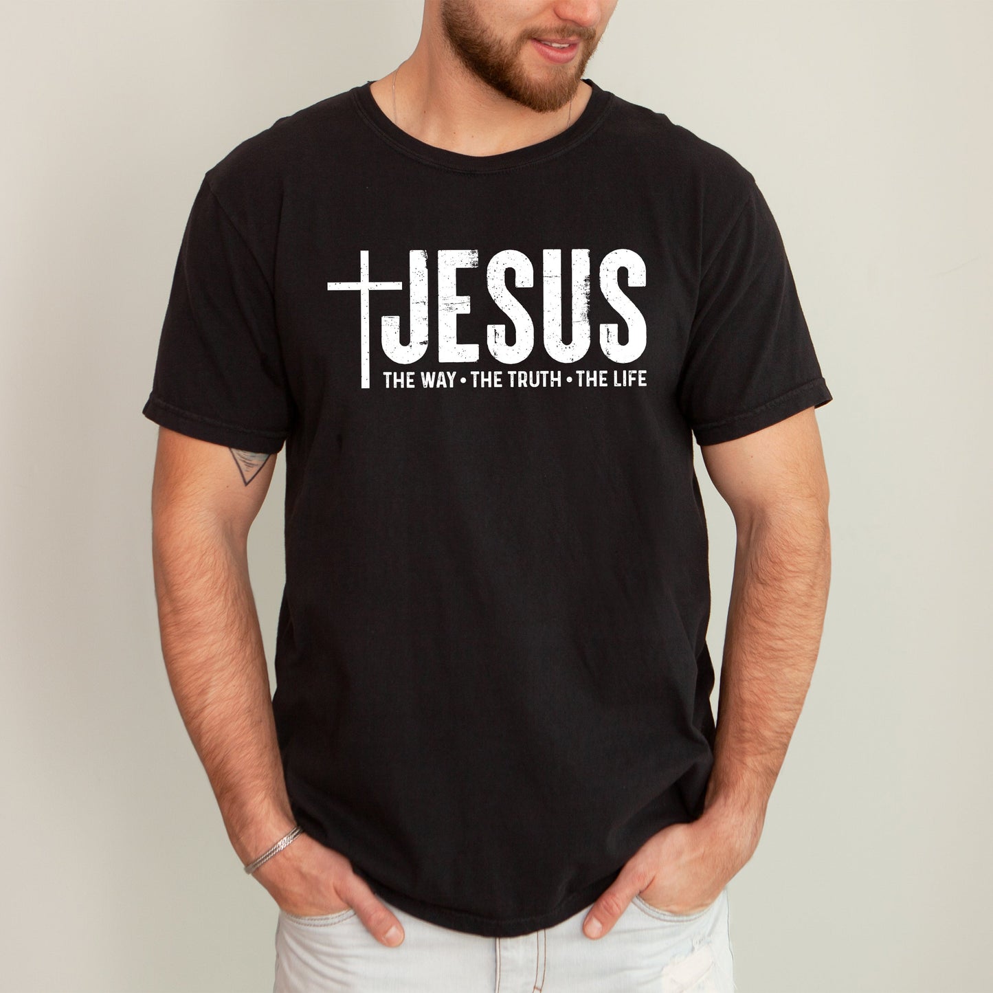 Jesus, The Way, The Truth, The Life, Christian, Religious, Faith, Gospel Tshirt Comfort Colors T-Shirt