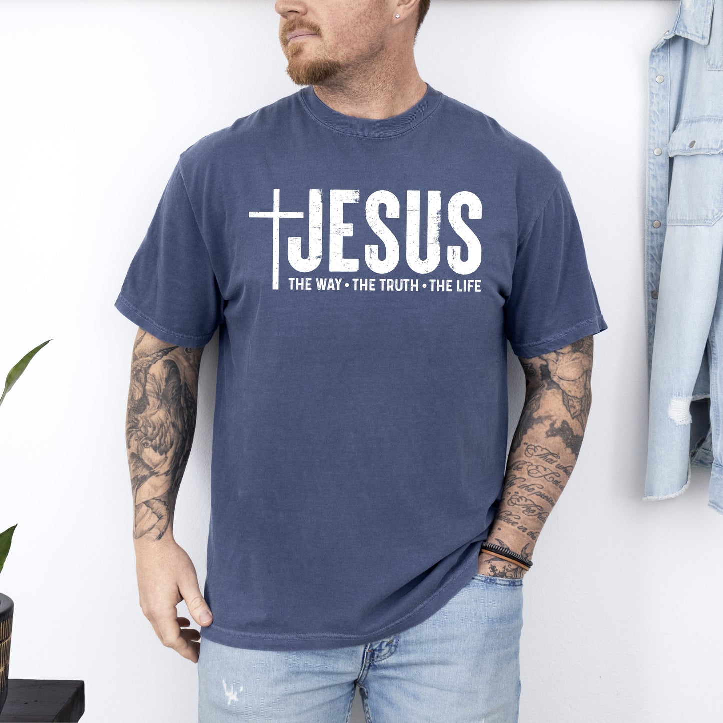 Jesus, The Way, The Truth, The Life, Christian, Religious, Faith, Gospel Tshirt Comfort Colors T-Shirt