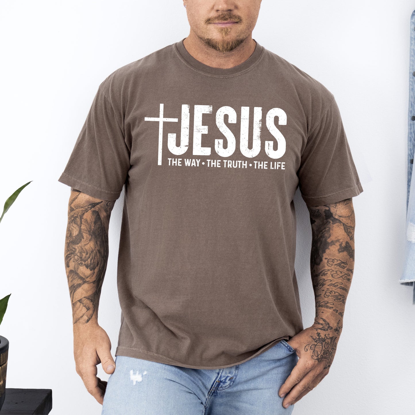 Jesus, The Way, The Truth, The Life, Christian, Religious, Faith, Gospel Tshirt Comfort Colors T-Shirt