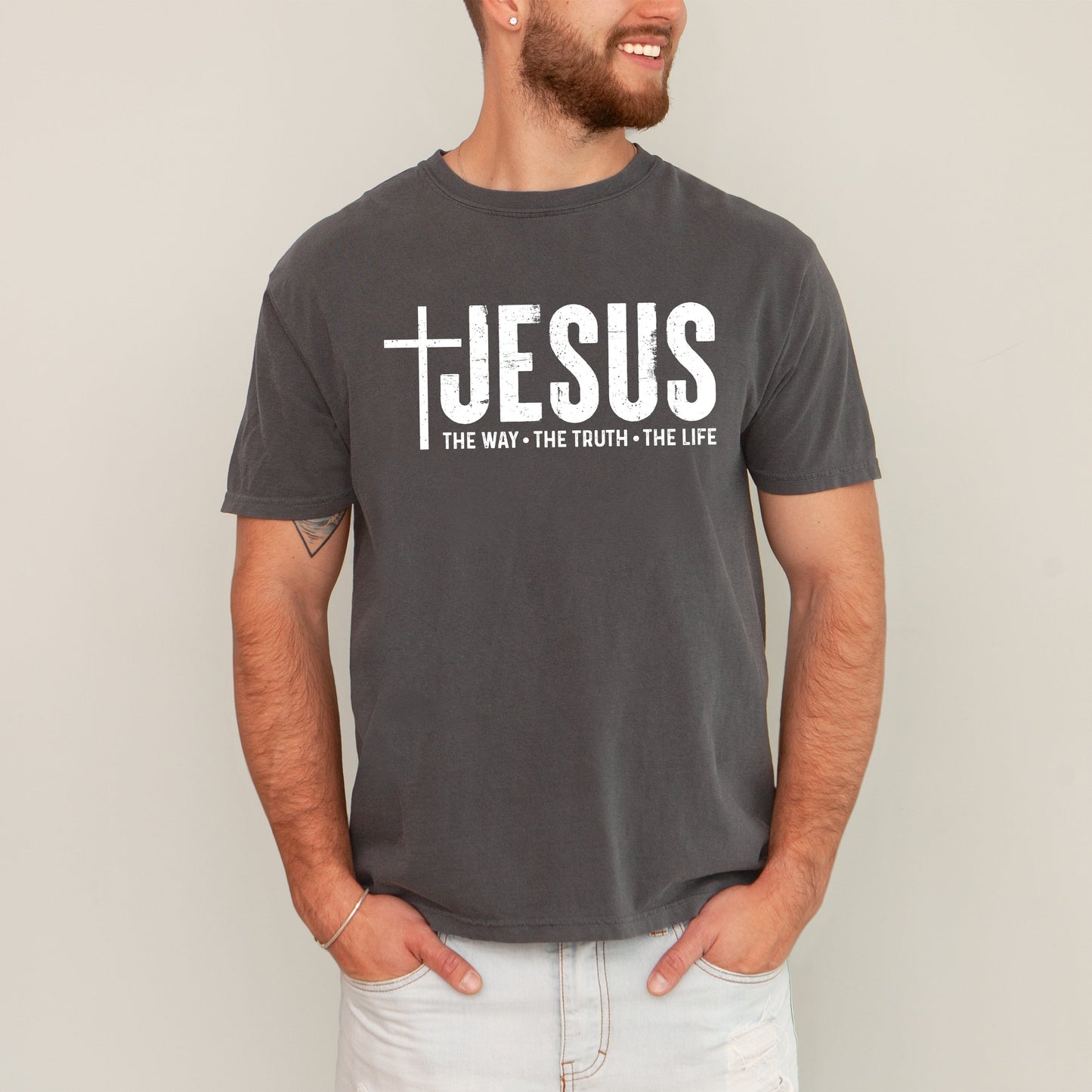 Jesus, The Way, The Truth, The Life, Christian, Religious, Faith, Gospel Tshirt Comfort Colors T-Shirt