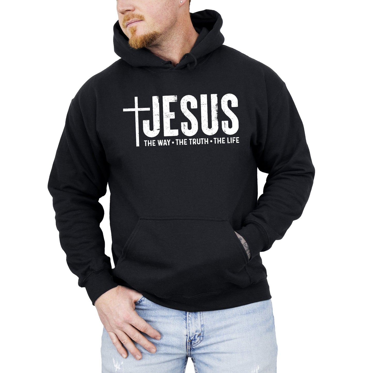 Jesus, The Way, The Truth, The Life, Christian, Religious, Faith, Gospel Hoodie, Hooded Sweatshirt