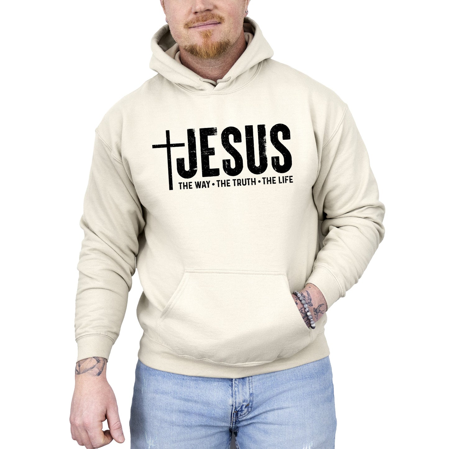 Jesus, The Way, The Truth, The Life, Christian, Religious, Faith, Gospel Hoodie, Hooded Sweatshirt