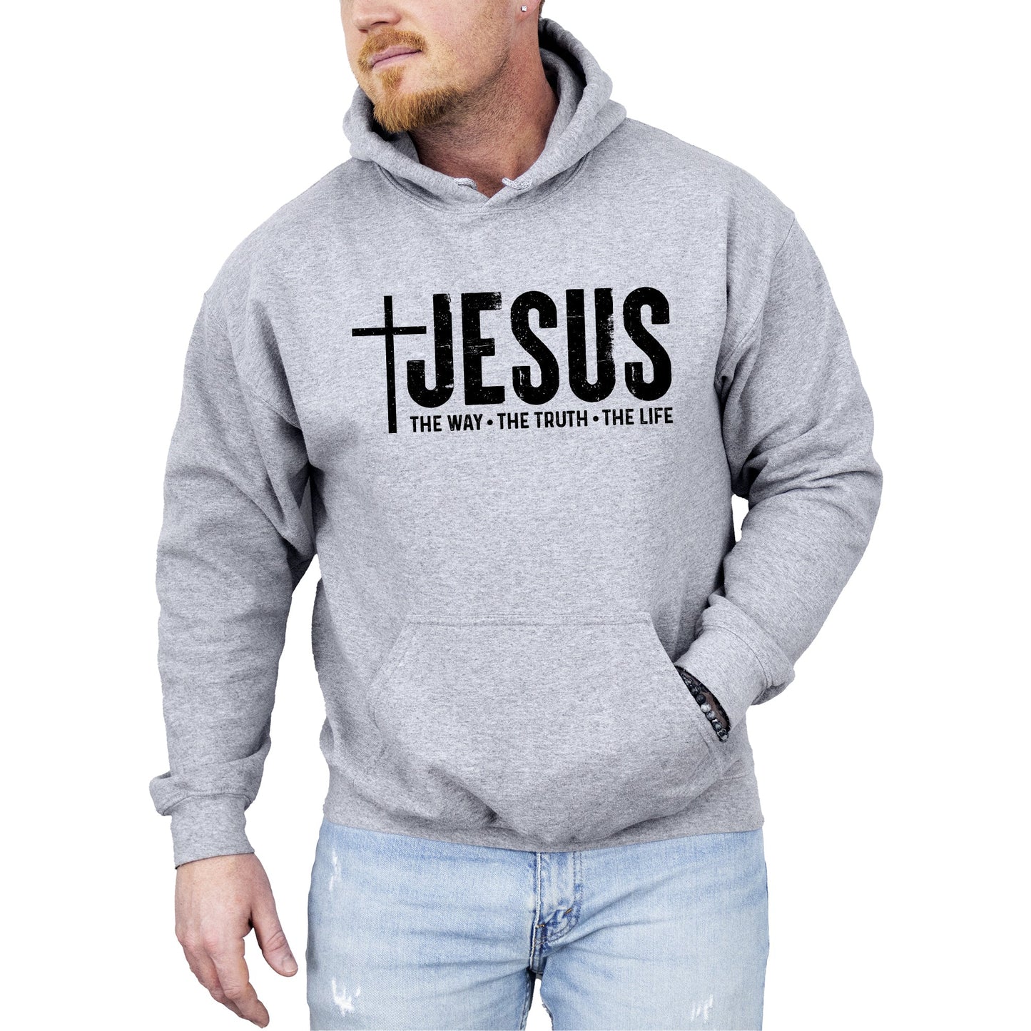Jesus, The Way, The Truth, The Life, Christian, Religious, Faith, Gospel Hoodie, Hooded Sweatshirt