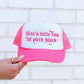 Just A Little Ray Of Pitch Black, Sassy, Funny, Bright Pink Snapback Trucker Hat
