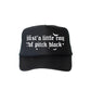 Just A Little Ray Of Pitch Black, Sassy, Funny, Halloween, Black Snapback Trucker Hat