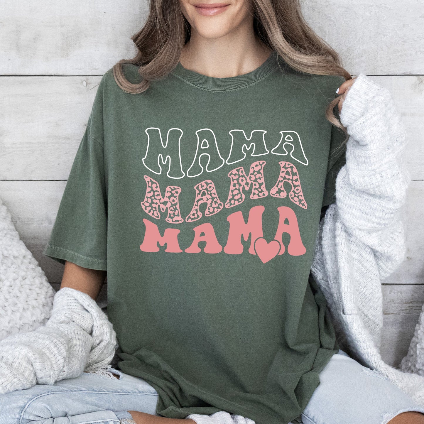 Retro Mama, Vintage Comfort Colors Tshirt