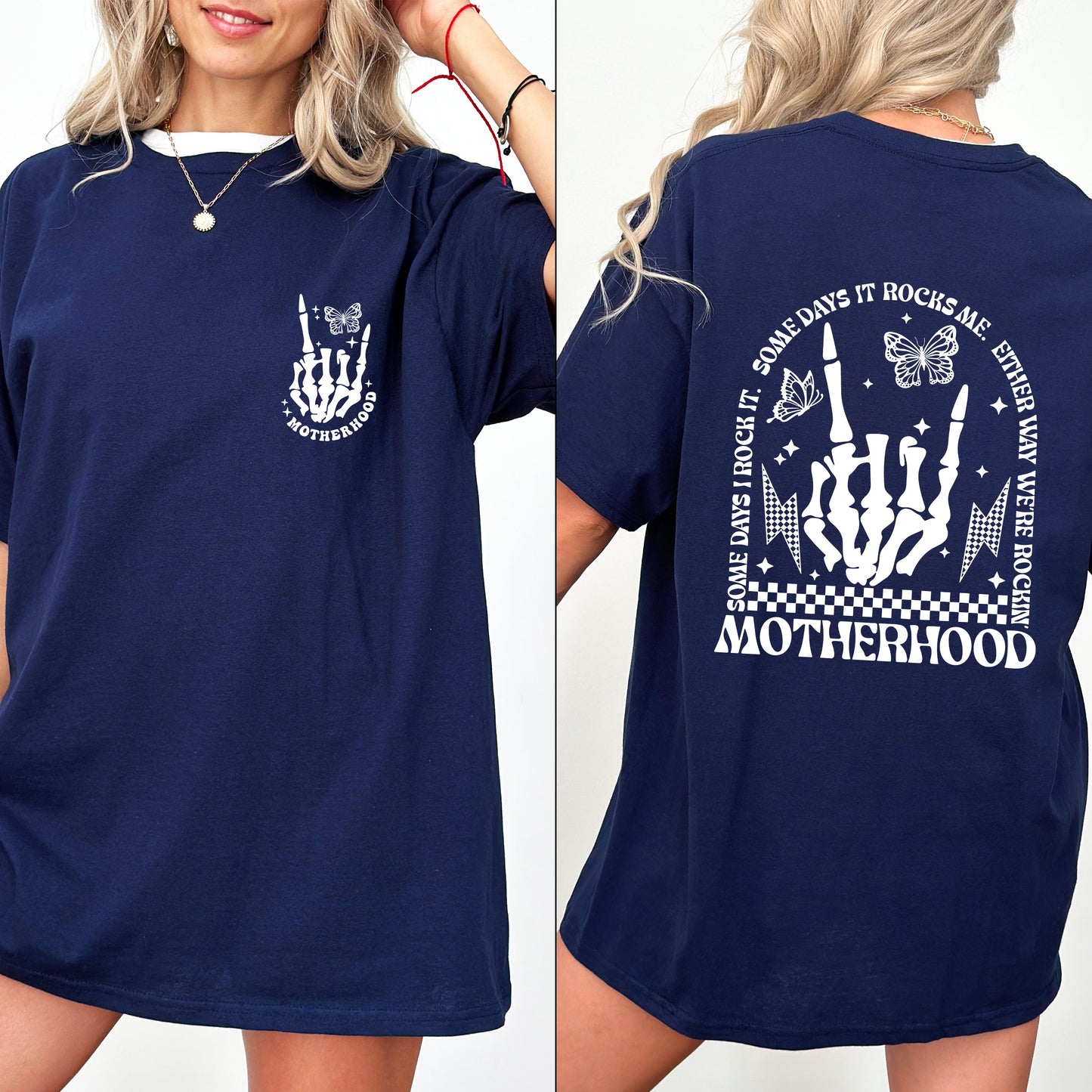 Motherhood Rocks, Mother's Day, Skeleton, Trend Comfort Colors Tshirt