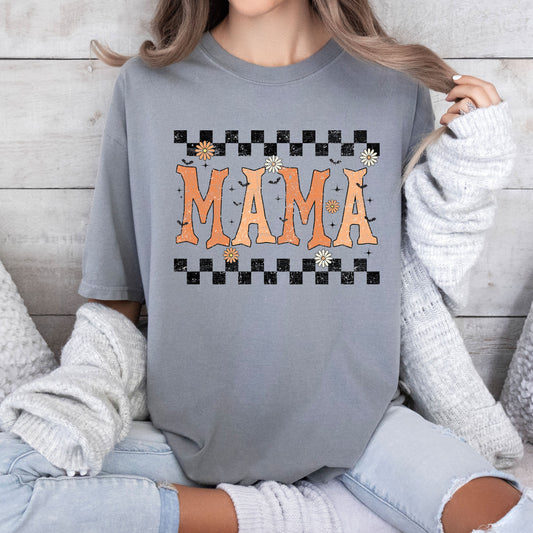 Mama, Checkered, Funny, Retro, Aesthetic, Vintage, Comfort Colors Tshirt