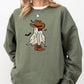 Mini Cowboy Ghost, Funny, Retro, Aesthetic, Vintage Sweatshirt