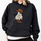Mini Cowboy Ghost, Funny, Retro, Aesthetic, Vintage, Hoodie, Hooded Sweatshirt