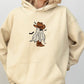Mini Cowboy Ghost, Funny, Retro, Aesthetic, Vintage, Hoodie, Hooded Sweatshirt