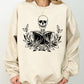 Reading Skeleton, Book Lover, Retro, Aesthetic, Vintage Sweatshirt