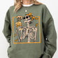 Coffee Lover Skeleton Lady, Mom, Retro, Aesthetic, Vintage Sweatshirt