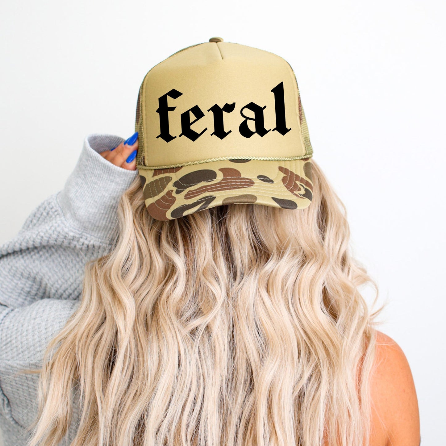 Feral Camo Snapback Trucker Hat