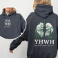 YHWH Lungs Christian, Front and Back, Every Breath Speak His Name, Hebrew, Name of God, Faith Apparel Hoodie, Hooded Sweatshirt