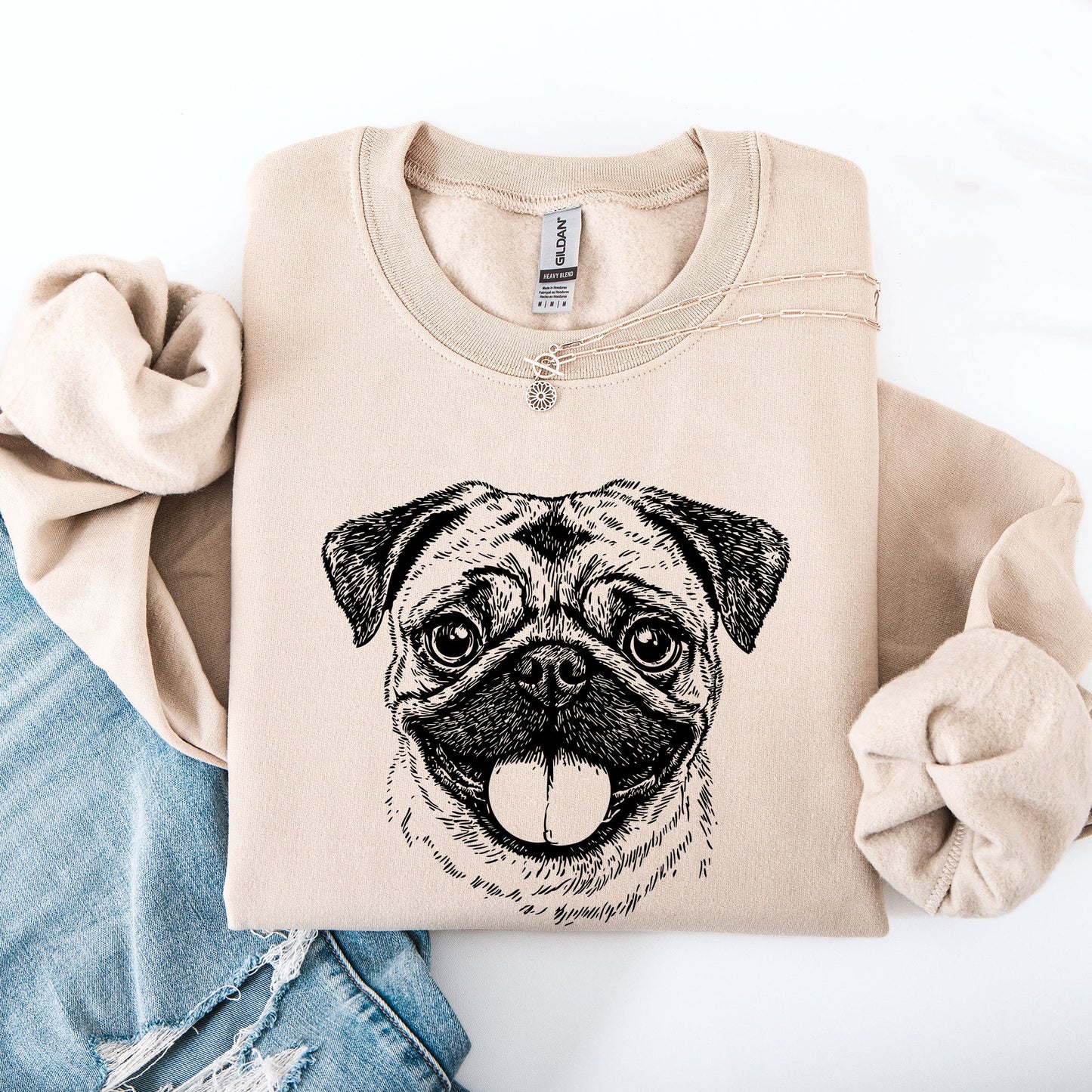Pug, Pet, Dog Breed Sweatshirt