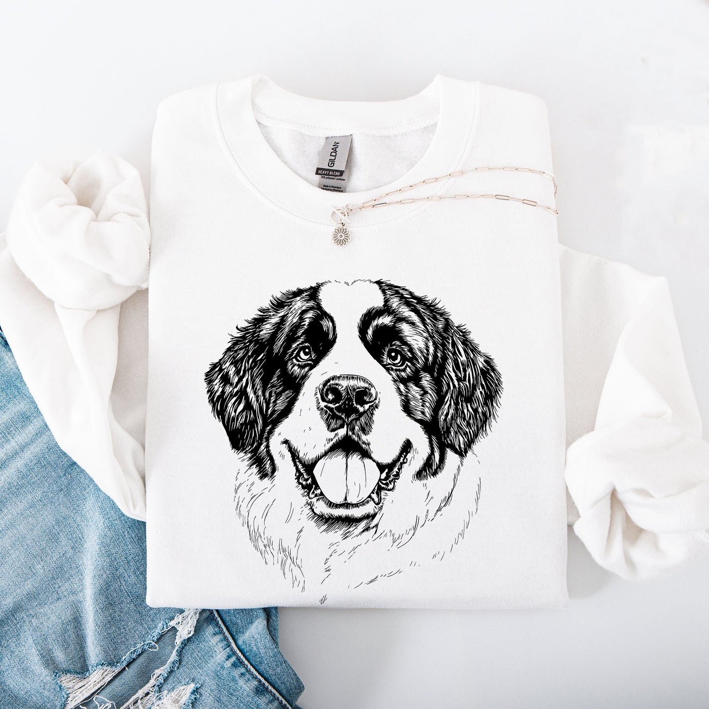 Saint Bernard, Pet, Dog Breed Sweatshirt