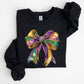 Mardi Gras, Bow, Coquette, Carnival, Fleur de Lis, Fat Tuesday, Parade Sweatshirt