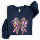 Mardi Gras, Coquette, Bow, Carnival, Fleur de Lis, Fat Tuesday, Parade Sweatshirt
