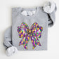 Mardi Gras, Coquette, Bow, Carnival, Fleur de Lis, Fat Tuesday, Parade Sweatshirt