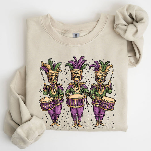 Mardi Gras, Nutcracker, Coquette, Carnival, Fleur de Lis, Fat Tuesday, Parade Sweatshirt