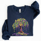 Mardi Gras, Bead Tree, Coquette, Carnival, Fleur de Lis, Fat Tuesday, Parade Sweatshirt