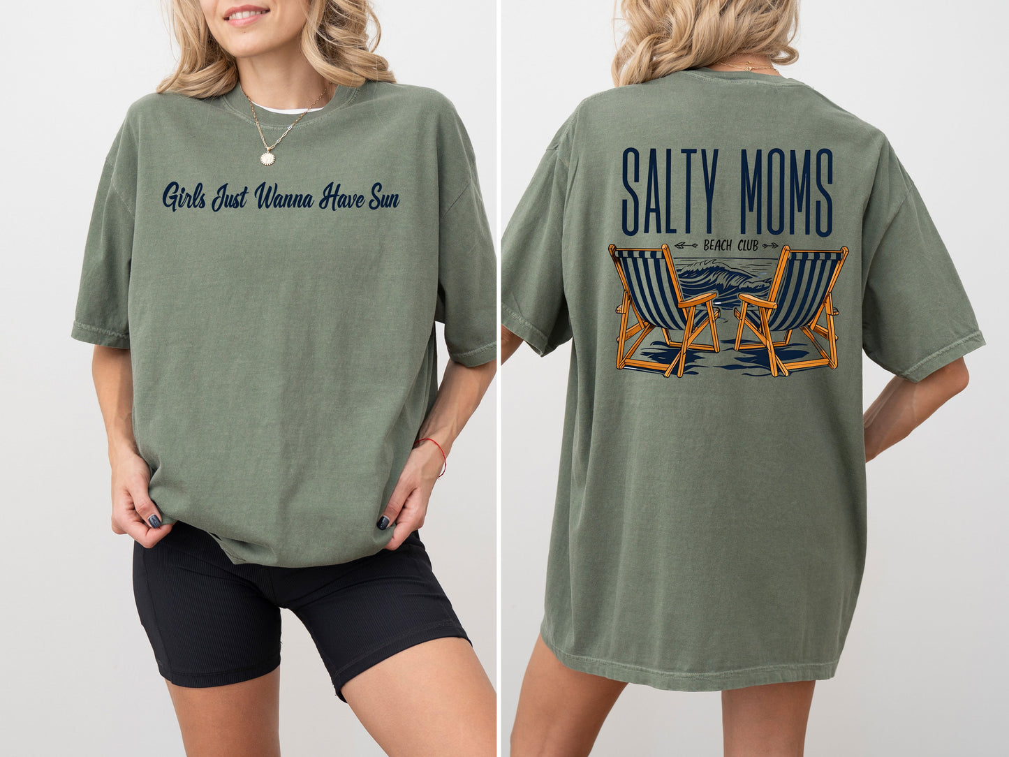 Salty Moms Beach Club, Mother's Day, Sun, Summer Tshirt Comfort Colors T-Shirt