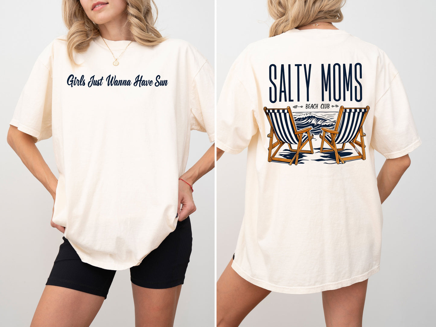 Salty Moms Beach Club, Mother's Day, Sun, Summer Tshirt Comfort Colors T-Shirt