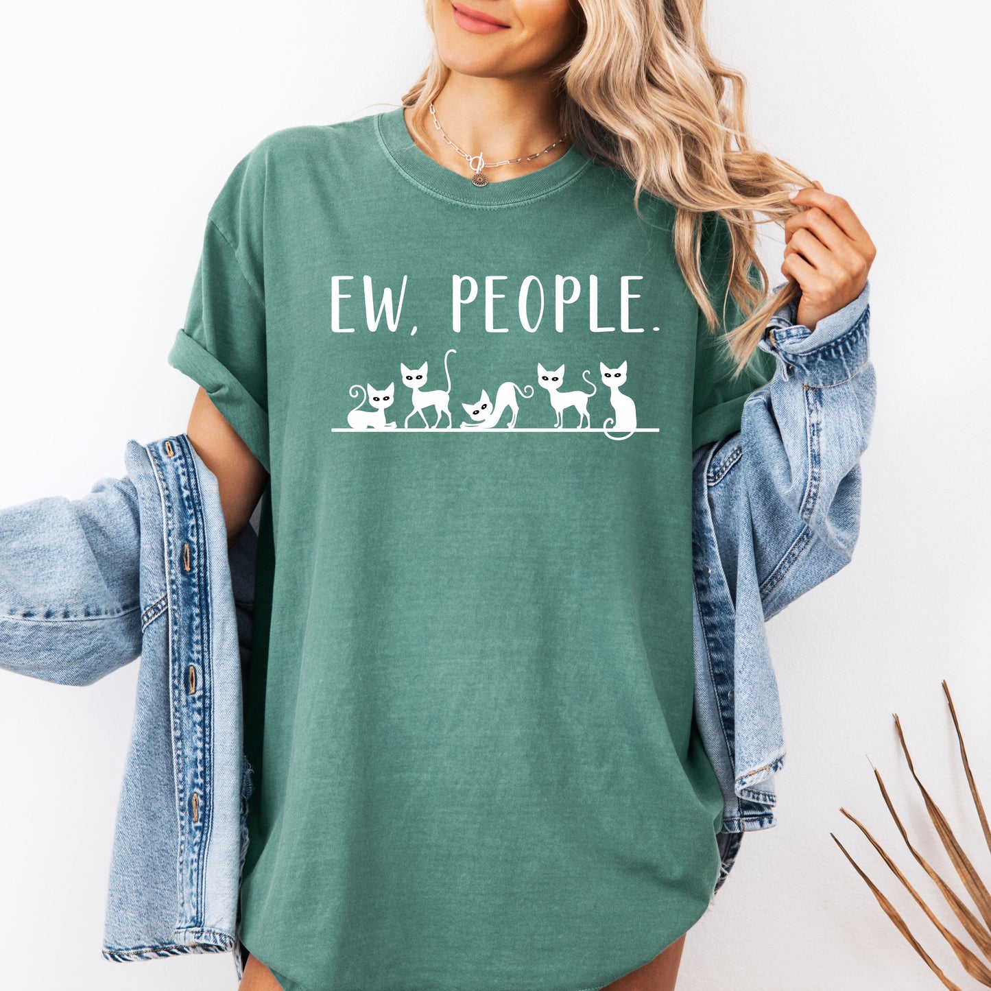 Ew, People, Sarcasm, Cats, Cat Lover, Animal Lover, Funny, Sarcastic Tshirt Comfort Colors T-Shirt