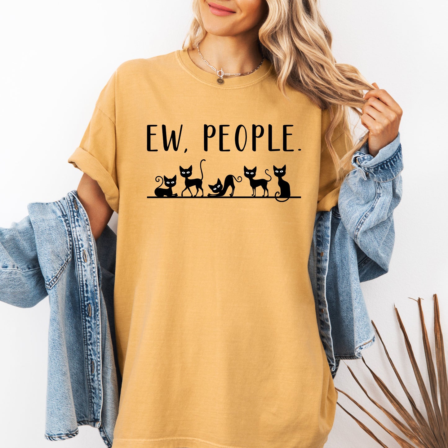 Ew, People, Sarcasm, Cats, Cat Lover, Animal Lover, Funny, Sarcastic Tshirt Comfort Colors T-Shirt