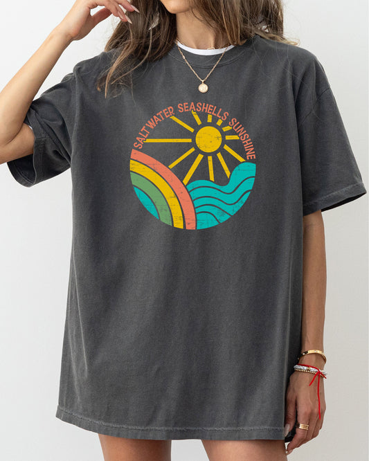 Vintage Sunshine, Summer, Lake, Retro Tshirt Comfort Colors T-Shirt