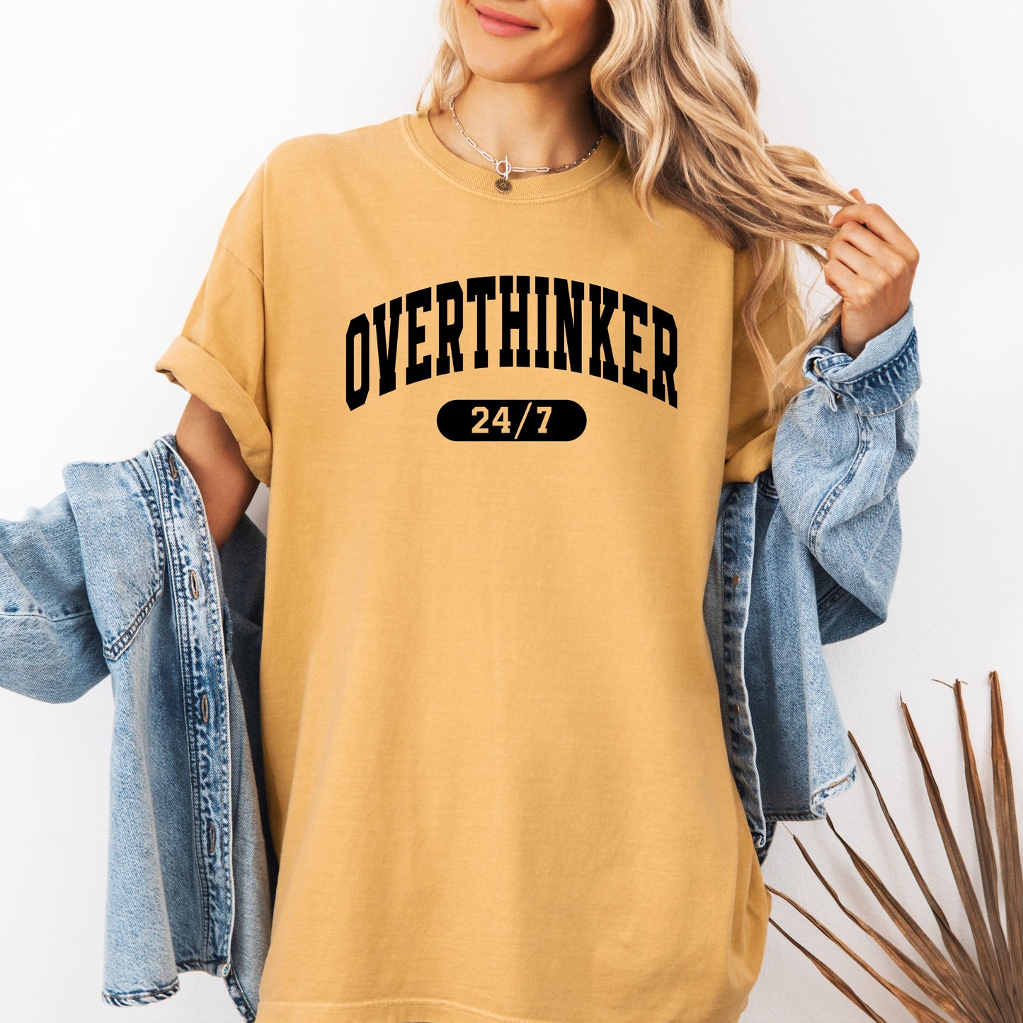 Overthinker 24/7, Motivational, Funny, Mom Life, Anxiety, Mother's Day Tshirt Comfort Colors T-Shirt