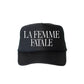 La Femme Fatale, Sassy, Funny, Black Snapback Trucker Hat