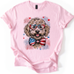 Labradoodle Patriotic Dog, USA, America, Pet Lover, 4th of July, Soft Style T-Shirt