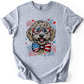 Labradoodle Patriotic Dog, USA, America, Pet Lover, 4th of July, Soft Style T-Shirt