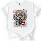 Labradoodle Patriotic Dog, USA, America, Pet Lover, 4th of July, Soft Style T-Shirt