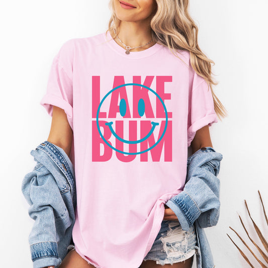 Lake Bum, Sun Rays, Lake Days, Boat, Summer, Comfort Colors T-Shirt