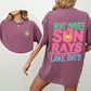 Lake Bum, Sun Rays, Lake Days, Front and Back, Boat, Summer , Comfort Colors T-Shirt