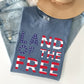 Land Of The Free Patriotic 4th of July Comfort Colors Tshirt