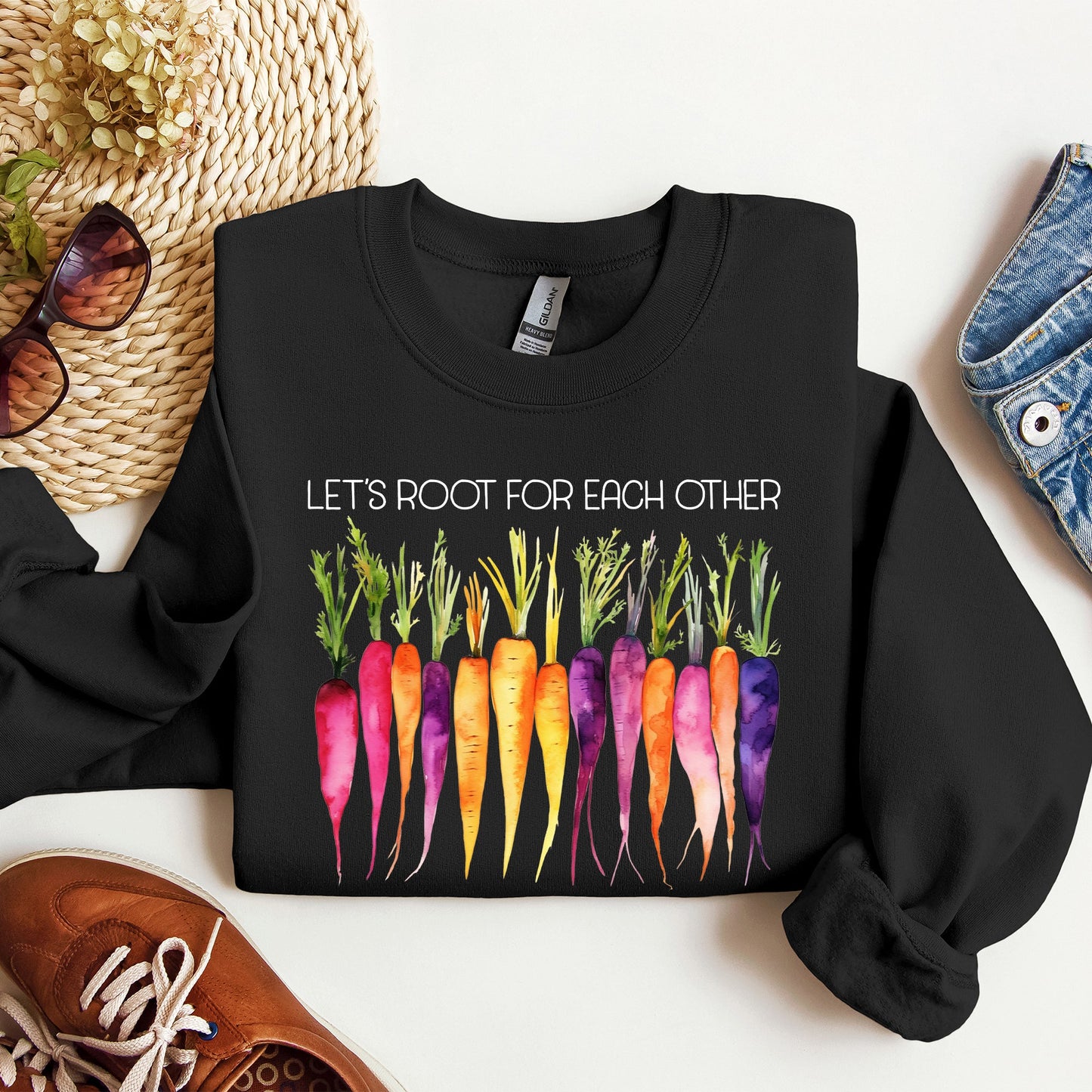 Let's Root For Each Other, Gardening, Positivity Sweatshirt