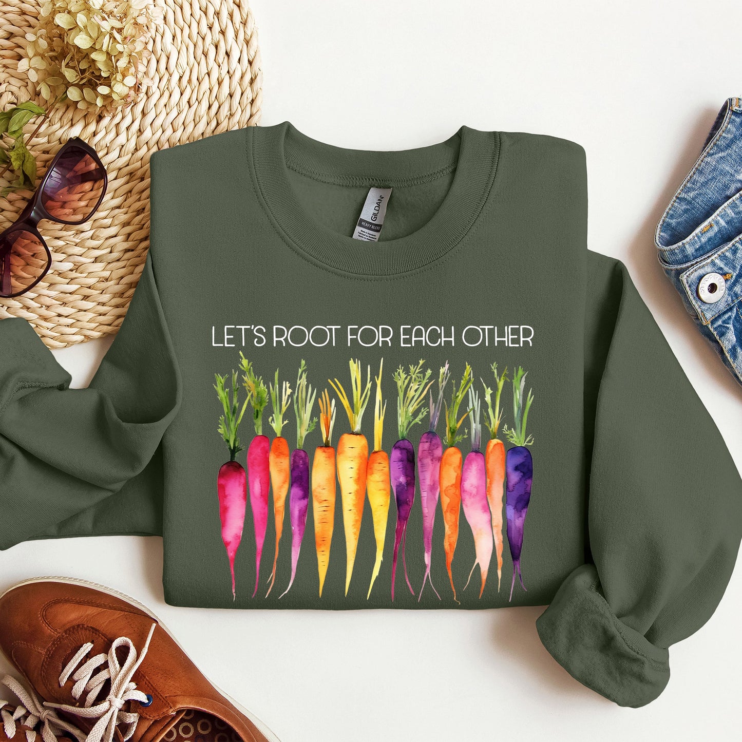 Let's Root For Each Other, Gardening, Positivity Sweatshirt