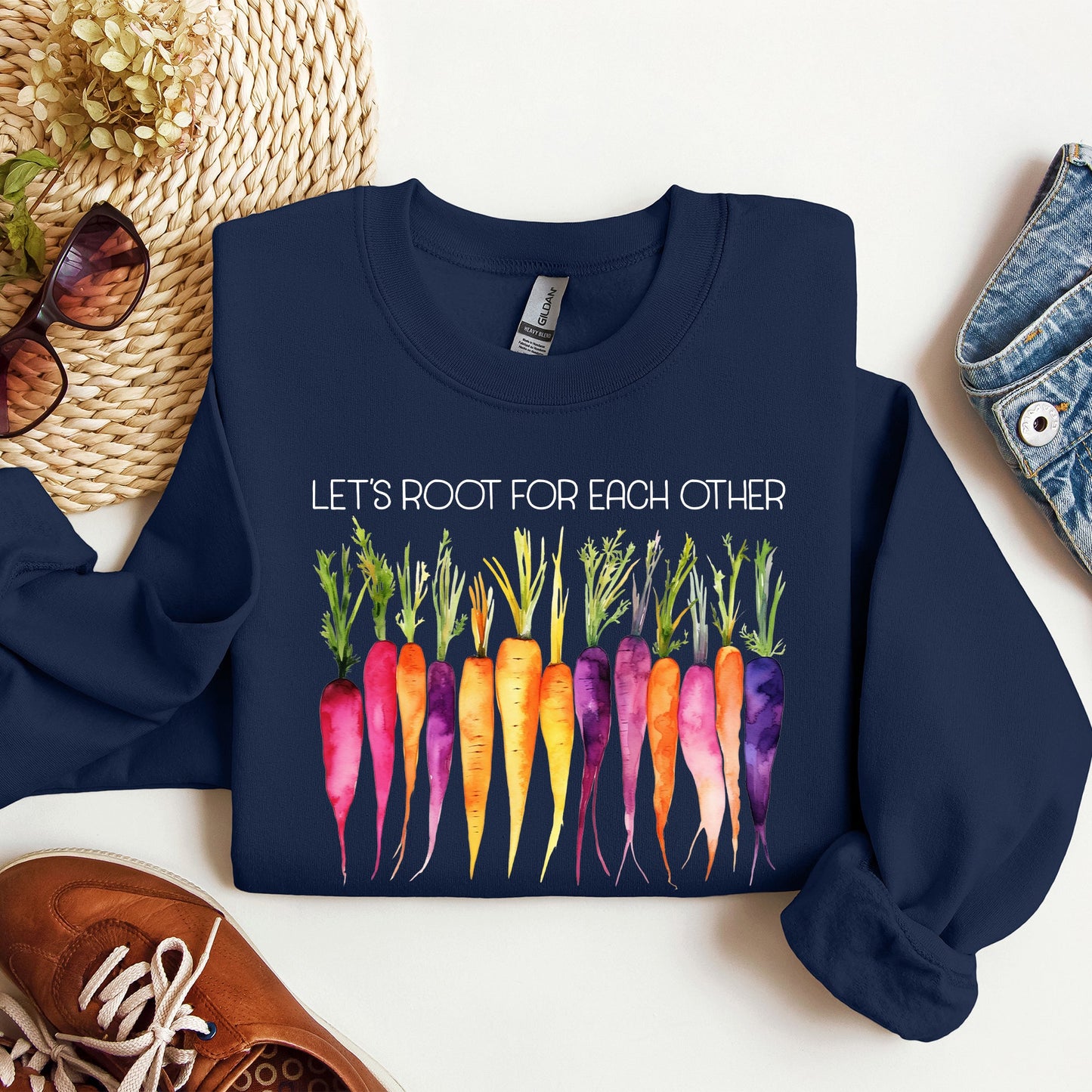 Let's Root For Each Other, Gardening, Positivity Sweatshirt