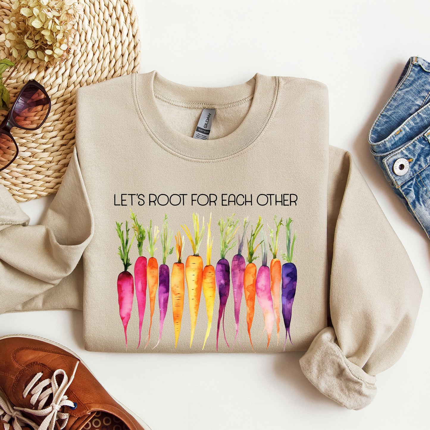 Let's Root For Each Other, Gardening, Positivity Sweatshirt