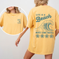 Life Is A Beach, Make Some Waves, Retro, Front and Back, Summer, Comfort Colors T-Shirt