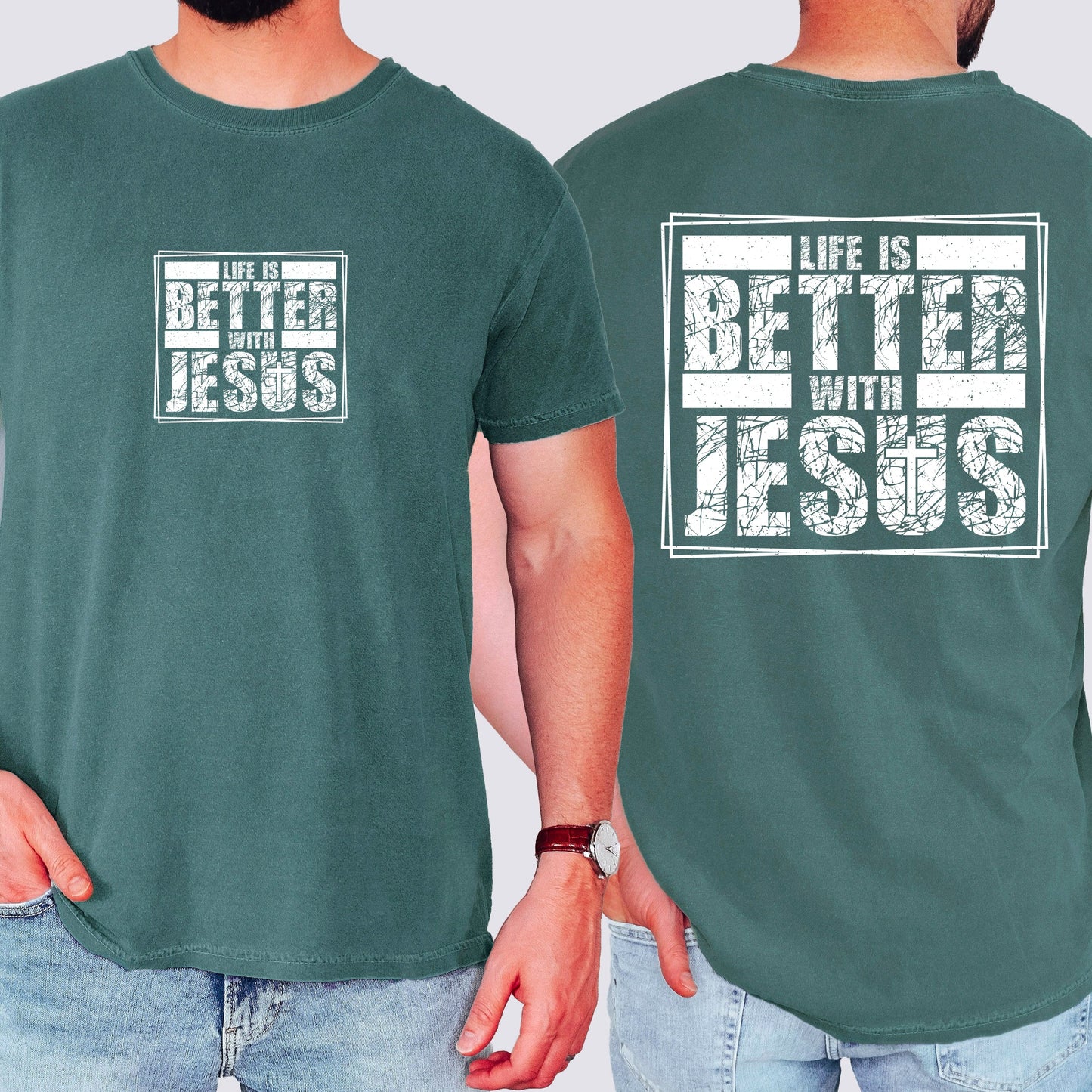Life Is Better With Jesus, Christian, Religious, Faith, Gospel Tshirt Comfort Colors T-Shirt